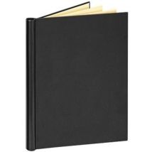 Klemmbinder DIN A4 20mm – Karton schwarz – 150 Blätter – 22,5 x 31 cm – Lederoptik