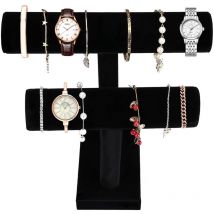 Velours Bijoux Velours Bracelet Stand Porte-Bijoux Porte-Montre Bracelet Chanes Stand Bracelet Affichage Bar t Bar 2 Rouleaux