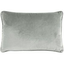Velours - Coussin en velours gris clair 60x40