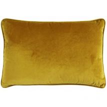 Velours - Coussin en velours jaune 60x40