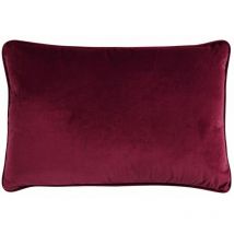 Velours - Coussin en velours rouge bourgogne 60x40