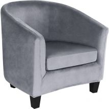 Aorsher - Velours Housse de Fauteuil Club Cabriolet Ensemble de 2 Pièces avec Housse de Coussin, Housse pour Fauteuil Salon Crapaud Extensible Tub