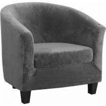 Tonchean Housse de chaise,Velours Housse de Fauteuil Club Ensemble de Deux Pièces Housse de Fauteuil Extensible Housse Fauteuil Salon Fauteuil