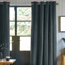 VELOURS - Rideau toucher velours gris 140x250