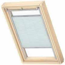 Original store plissé tamisant (fhl), cadre argenté, MK04 Bleu Clair - Velux