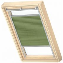 Original store plissé tamisant (fhl), cadre argenté, S06 Vert Olive - Velux