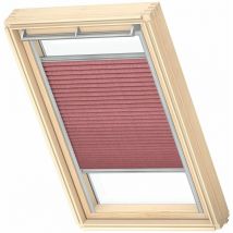 VELUX original store plissé tamisant (FHL), cadre argenté, CK04 Rouge Bordeaux