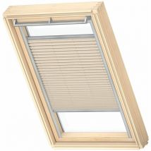 Original store plissé tamisant (fhl), cadre argenté, UK04 Beige Clair - Velux