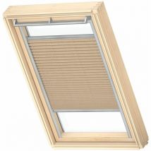 VELUX original store plissé tamisant (FHL), cadre argenté, UK04 Sablé Grisé