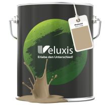 Veluxis Edle Wandfarbe Beige Für Den Innenraum - 5 Liter & Deckkraft-klasse 1, Streifenfrei, Tropfarm & Öko Farbe, Voc-frei - (warm Greige)
