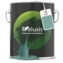 Veluxis Edle Wandfarbe Grün Für Den Innenraum - 5 Liter & Deckkraft-klasse 1, Streifenfrei, Tropfarm & Öko Farbe, Voc-frei - (soft Teal)