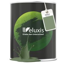 Veluxis Edle Wandfarbe Grün Für Den Innenraum - 1 Liter & Deckkraft-klasse 1, Streifenfrei, Tropfarm & Öko Farbe, Voc-frei - (sage Stone)