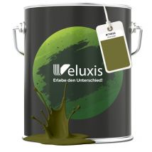 Veluxis Edle Wandfarbe Grün Für Den Innenraum - 5 Liter & Deckkraft-klasse 1, Streifenfrei, Tropfarm & Öko Farbe, Voc-frei - (olive Bark)