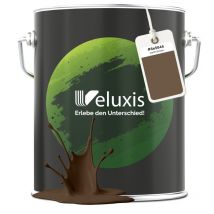 Veluxis Edle Wandfarbe Braun Für Den Innenraum - 5 Liter & Deckkraft-klasse 1, Streifenfrei, Tropfarm & Öko Farbe, Voc-frei - (earth Brown)