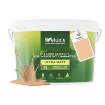 Veluxis Wandfarbe Beige Für Den Innenraum - 5 Liter & Deckkraft-klasse 1, Streifenfrei, Tropfarm & Öko Farbe, Voc-frei - (pithy Pancake)