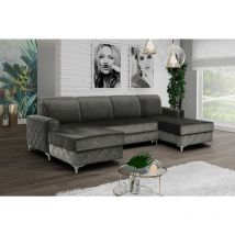 Haven Plush Velvet Small/Large Sleek Style Storage Sofa Bed (Grey - Large)