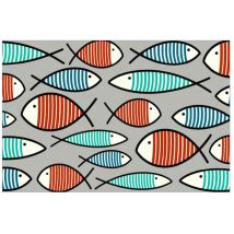 Velvet Sea Fish Teppich 2 45x75cm Auf Kleiderbügel - Mercury