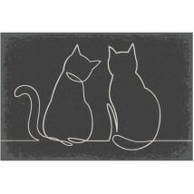 Velvet-teppich 2 Katzen 45x75cm - Mercury