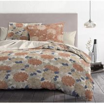 Parure de couette 3 pieces coton 57 fils beige 240 x 260 cm - vendomes