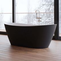 Venecia Nera, Vasca freestanding ovale l 170 x l 80 cm, by Spalina
