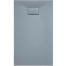 Arreditaly - Piatto Doccia Spessore 2.6 Cm Resina smc Effetto Pietra Stone Ardesia Antiscivolo Riducibile Filopavimento Con Griglia Di Copertura