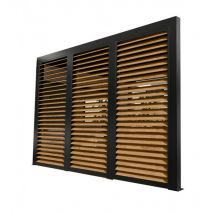 Habrita Foresta - Veneziane Mobili per Lato 3,6m in Alluminio Simil Legno per Modello Pergola per 3630 e per 3660