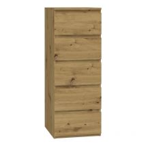 Venice Spacious modern 5-drawer chest Minimalist design Dimensions : 111x40x45 Handleless drawer fronts