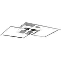 Reality Leuchten - Venida Chrome Plafonnier Led Carré 25w 4000k Gradateur Trio Éclairage