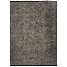 Thedecofactory - venice - Tapis en coton et polyester lavable tissé plat anthracite 120x170