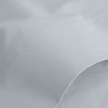 Drap housse Neige en percale de coton 80 fils 160 x 200 x 30 cm