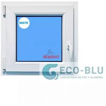 Ventana PVC 600x500 Blanca Oscilobatiente Izquierda Vidrio Mate