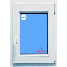 Eco-blu - Ventana pvc Vidrio Mate - aluplast - 800x1000 Blanca Oscilobatiente Derecha Vidrio Mate