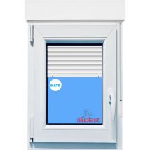 Eco-blu - Fenêtre pvc 700x1155 oscillo-battant Blanc Gauche avec Volet roulant Verre opaque