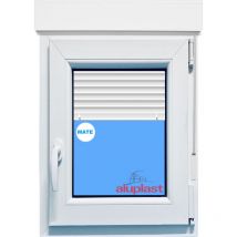 Eco-blu - Fenêtre pvc 700x1155 oscillo-battant Blanc Droite avec Volet roulant Verre opaque