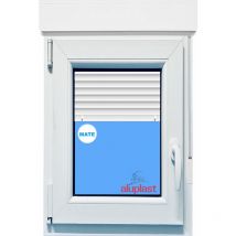 Eco-blu - Ventana pvc 700x1155 Blanca Oscilobatiente Izquierda con Persiana Vidrio Mate
