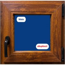Winwindo - Ventana pvc Reforzado 500x500 Roble Dorado Oscilobatiente Derecha Mate