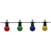 Guirnalda Guinguette 10 Bombillas led de Colores 8m Cable Negro