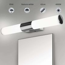 Vente chaude Point culminant Salle de bains murale Led Miroir Phare led 40cm 16W Silver White Light
