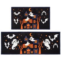 Feiyue - Vente flash Tapis de sol absorbant et antidérapant pour salle de bain, motif fantômes et goules effrayants, motif Halloween, pour chambre à
