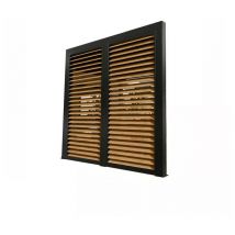 Habrita Foresta - Ventelles alu PERBIV30B imitation bois pour côté 3m pour pergola bioclimatique PER3630BI et PER2430BI