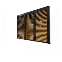 Habrita Foresta - Ventelles alu PERBIV36B imitation bois pour côté 3,60m pour pergola bioclimatique PER3630BI et PER3660BI