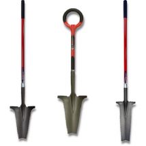 Venteo - rootslayer RootSlayer + Bêche de drainage à manche xl + Pelle à manche allongé xl - Lame tranchante