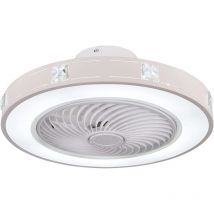 Interlusa - Ventilador Plafón Led kairos, bel air home - Motor dc Con Luz led 72W Con Mando a Distancia, Rejilla Giratoria Eficiente Ventilación de 4