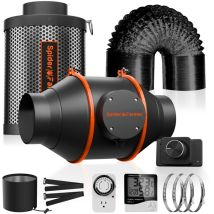 2025 Spider Farmer - Ventilador De Conducto De 4" Y Extractor De Aire Con Controlador De Velocidad
