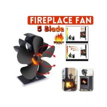 Highsam - Ventilador de la estufa 5 cuchillas de ahorro de combustible accionadas por calor