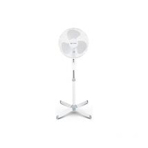 Grunkel - Ventilador de Pie FAN-165 de 50W- 16' 40cm de diametro con 3 Velocidades y 5 aspas, Altura Regulable hasta 118cm. Cabezal inclinable,