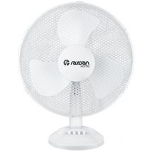 Ventilador de sobremesa oscilante (35W aspas de Ø30cm y 3 velocidades) IP20 color blanco