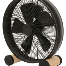 Beacon - Ventilador de pie de diseño con pies de madera h x a x p 480 x