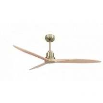Klassfan - Tenerife Ring - Super destratificateur et ventilateur dc 166 cm Laiton pales bois clair sans Lumière 30 à 60 m²