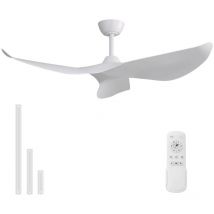 Sofucor - Ventilador de techo blanco de 38 pulgadas sin luz con 3 aspas de abs